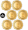 Scalloped Gold Charger Plates, 13” Elegant Chargers, Set of 6, Hand Finished (Finish May Vary) Scalloped Gold Chargers for Dinner Plates & Bowls, Perfect for Weddings, Parties, Anniversary, Holidays