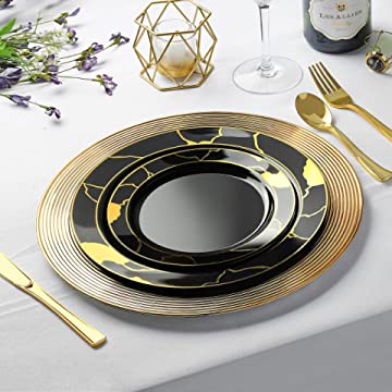 Chateau Fine Tableware 100 Gold Plastic Cups 10 Oz Gold Glitter