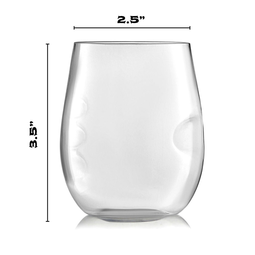 Acrylic Wine Glasses Stemless Shatterproof Whiskey Cocktail and