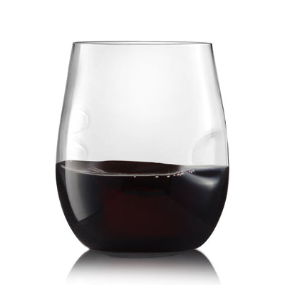 32 Pack Finger Indentations Stemless Plastic Wine Glasses Disposable 12 Oz, Smooth Rim Shatterproof Recyclable BPA-Free, Stylish Drinkware for All Beverages, Cocktail Parties, Wedding Reception